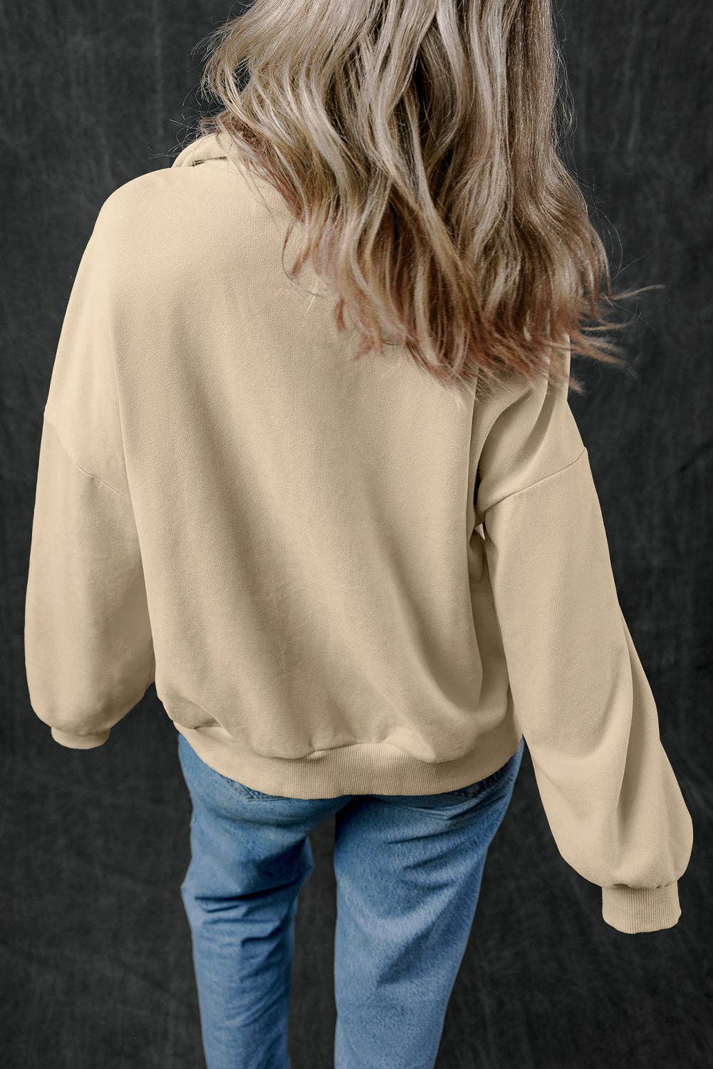 Customizable Zip-up Stand Neck Kangaroo Pocket Sweatshirt