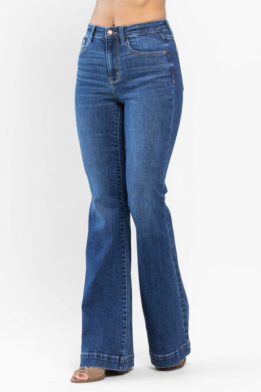 Judy Blue HW Wide Hem Flare