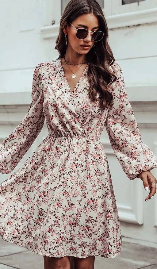 Floral V-neck Dress