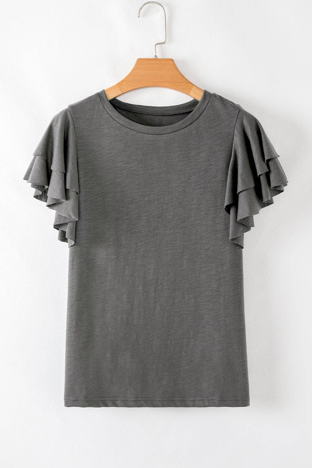 Plus Size Ruffle Short Sleeve Top