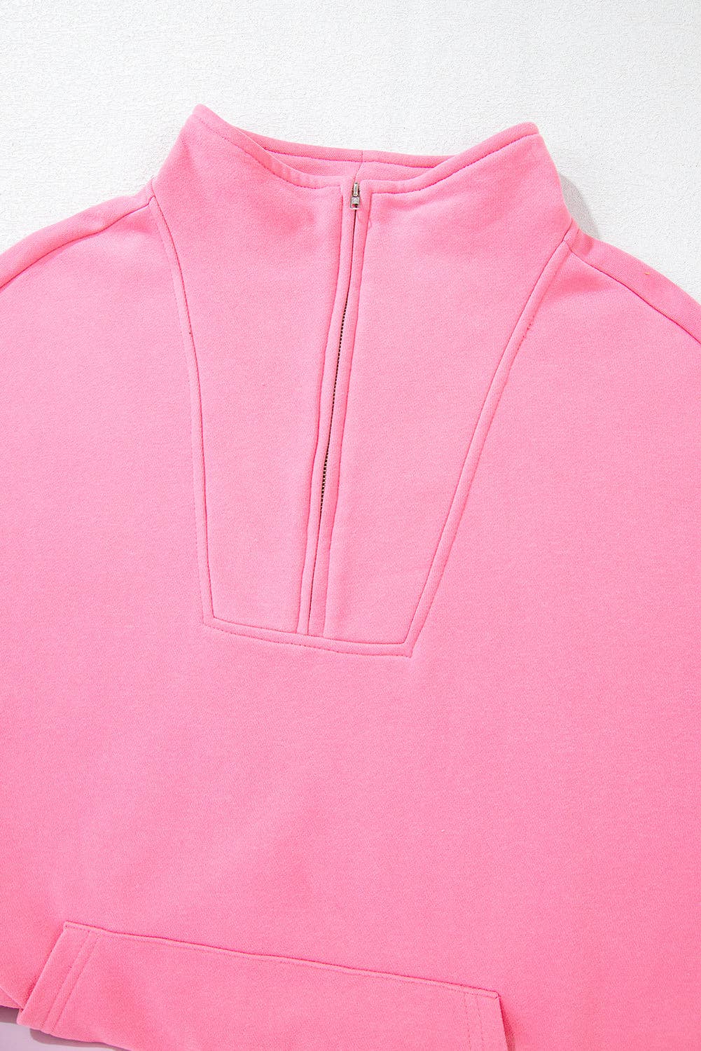 Customizable Zip-up Stand Neck Kangaroo Pocket Sweatshirt