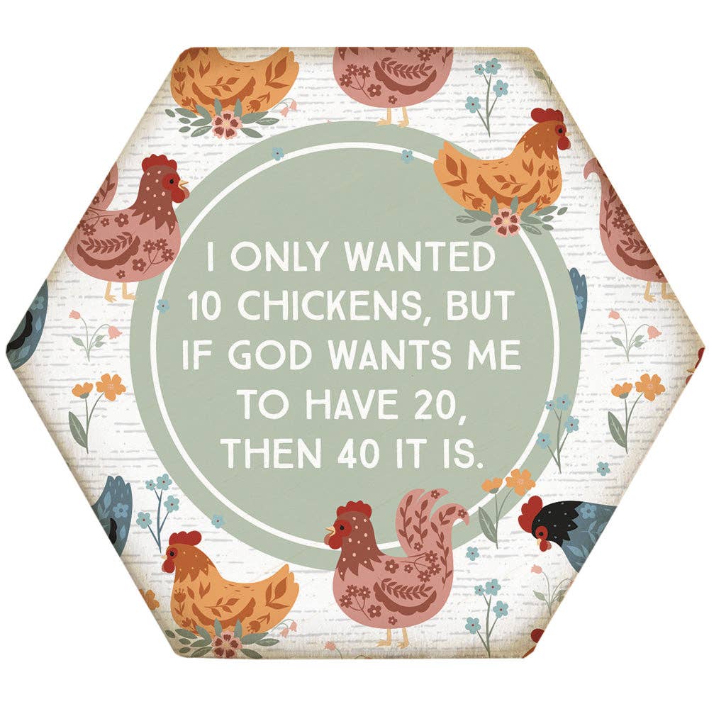 Wanted 10 Chickens - Honeycomb Coasters