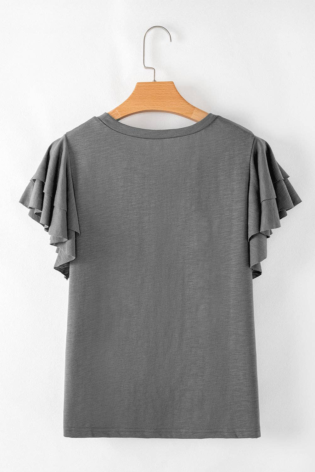 Plus Size Ruffle Short Sleeve Top