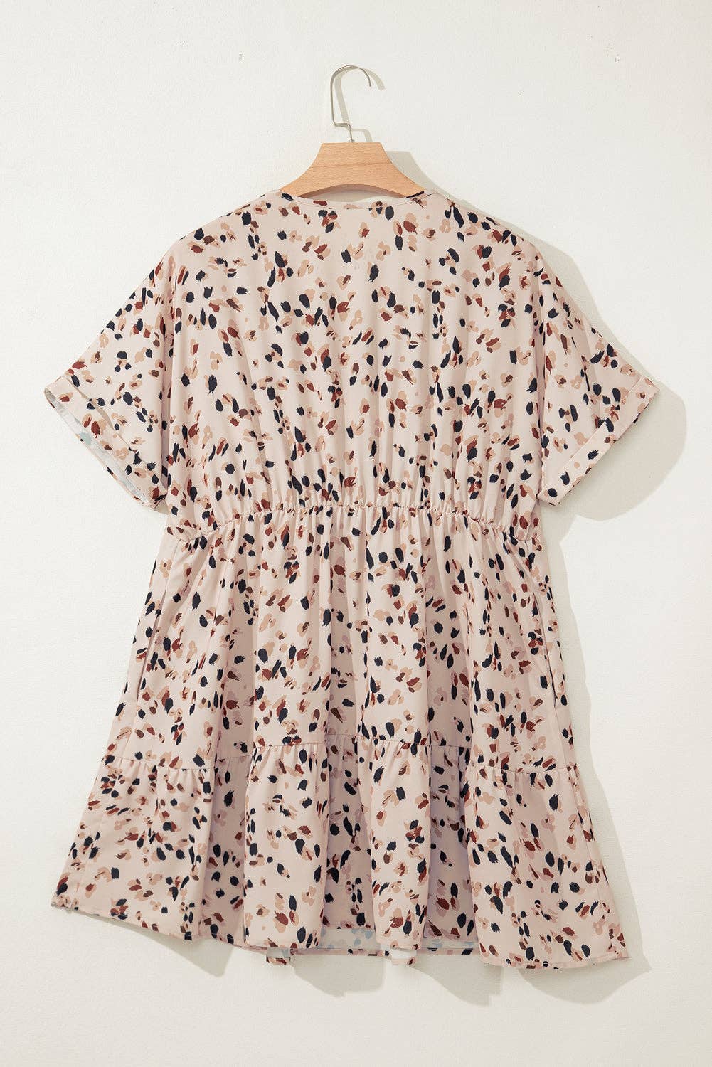 Plus Size Dotted Empire Waist Dress