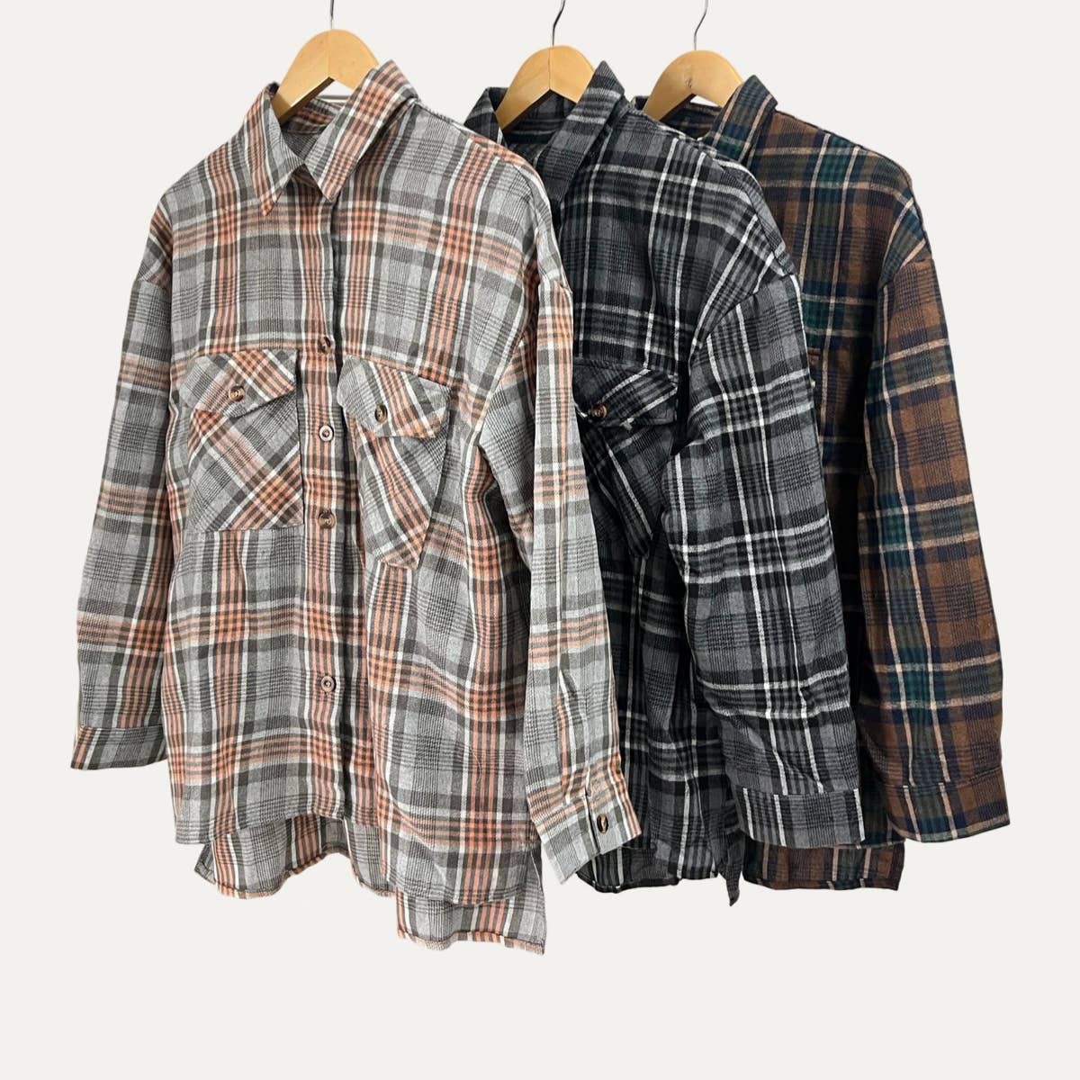 Fall-Essential Multicolored Plaid Long Sleeve Shirt