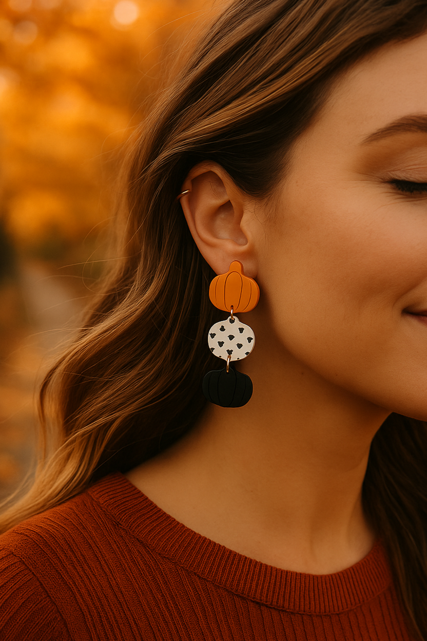 Pumpkin Dangle Earrings