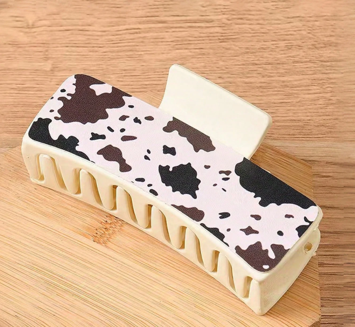 Vintage Western Style Large Plastic Claw Hair Clips Square