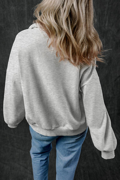 Customizable Zip-up Stand Neck Kangaroo Pocket Sweatshirt