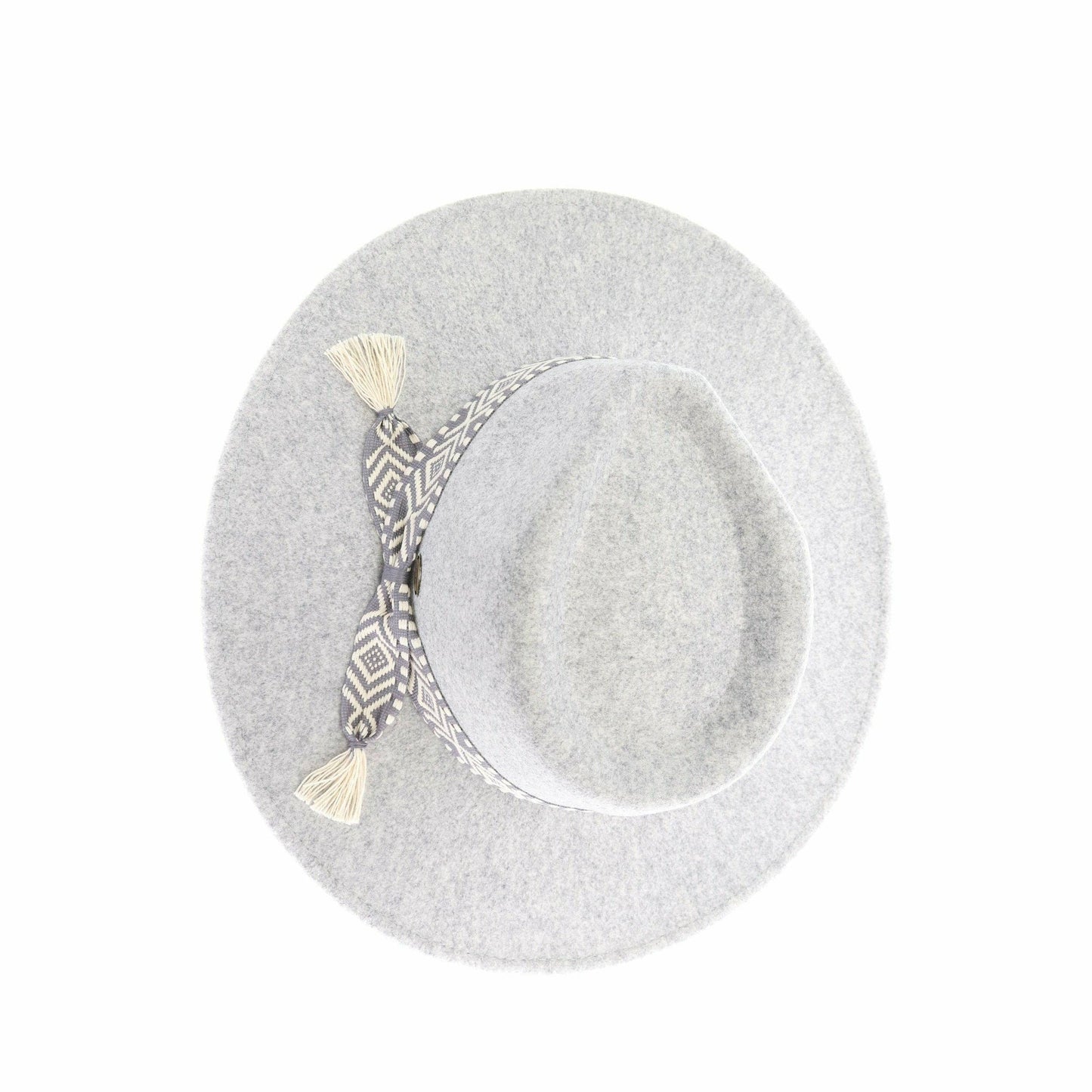 Geometric Trim Vegan Fabric C.C Panama HAT WF3