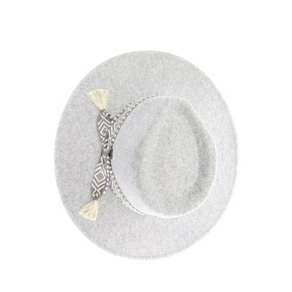 Geometric Trim Vegan Fabric C.C Panama HAT WF3