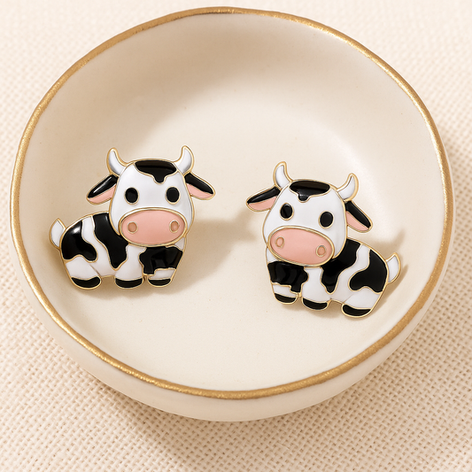 Cow Stud Earrings