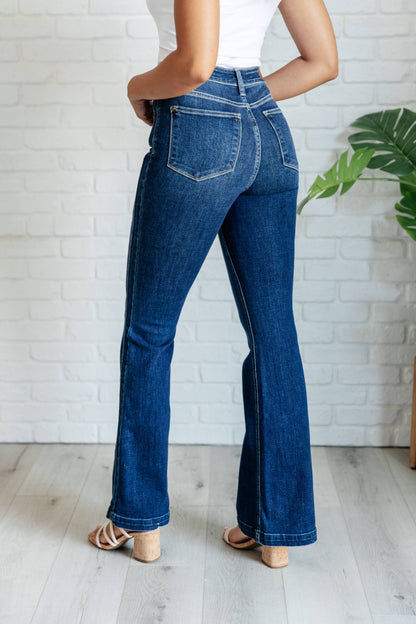 Judy Blue - Kelly High Rise Angled Side Seam Flare Jeans