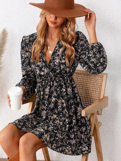 Floral V-neck Dress