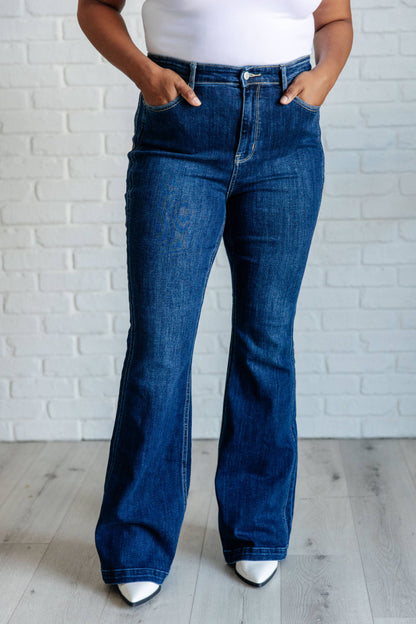 Judy Blue - Kelly High Rise Angled Side Seam Flare Jeans