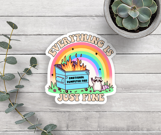Dumpster Fire Vinyl Sticker